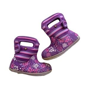 Baby Bogs Floral Stripes Boots Size 9